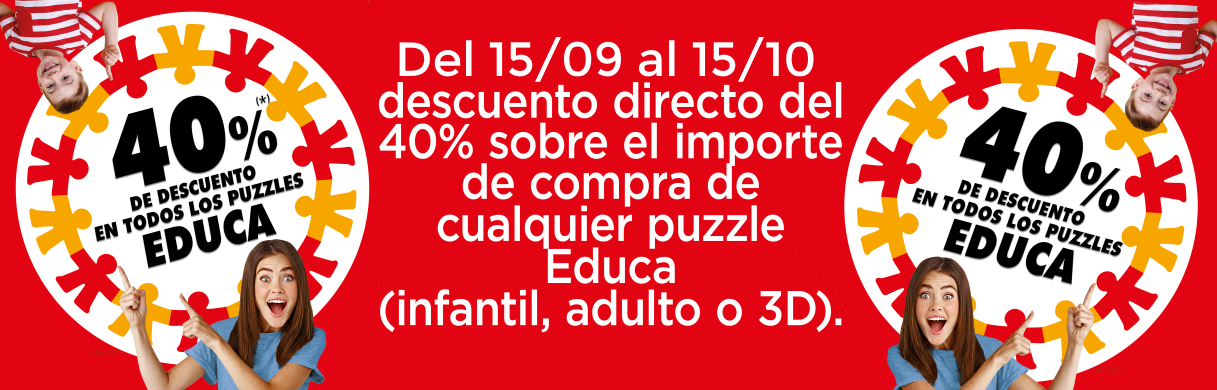 puzzles educa 40% descuento